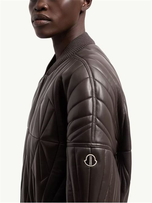 Leather bomber jacket MONCLER + RICK OWENS | MU01F1A11M8116828